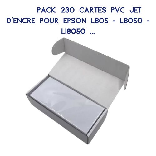 Pack 230 Carte Pvc Vierge Jet Dencre Pour Imprimante L8050, L805