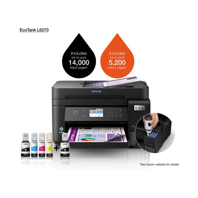 Ecotank L6270 Imprimante Pro Multifonction À Réservoirs Rechargeables