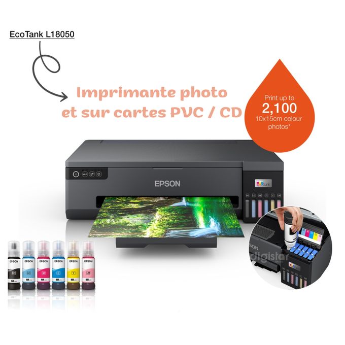Ecotank L18050 Imprimante Photo A3+ Impression Sur Cartes Pvc