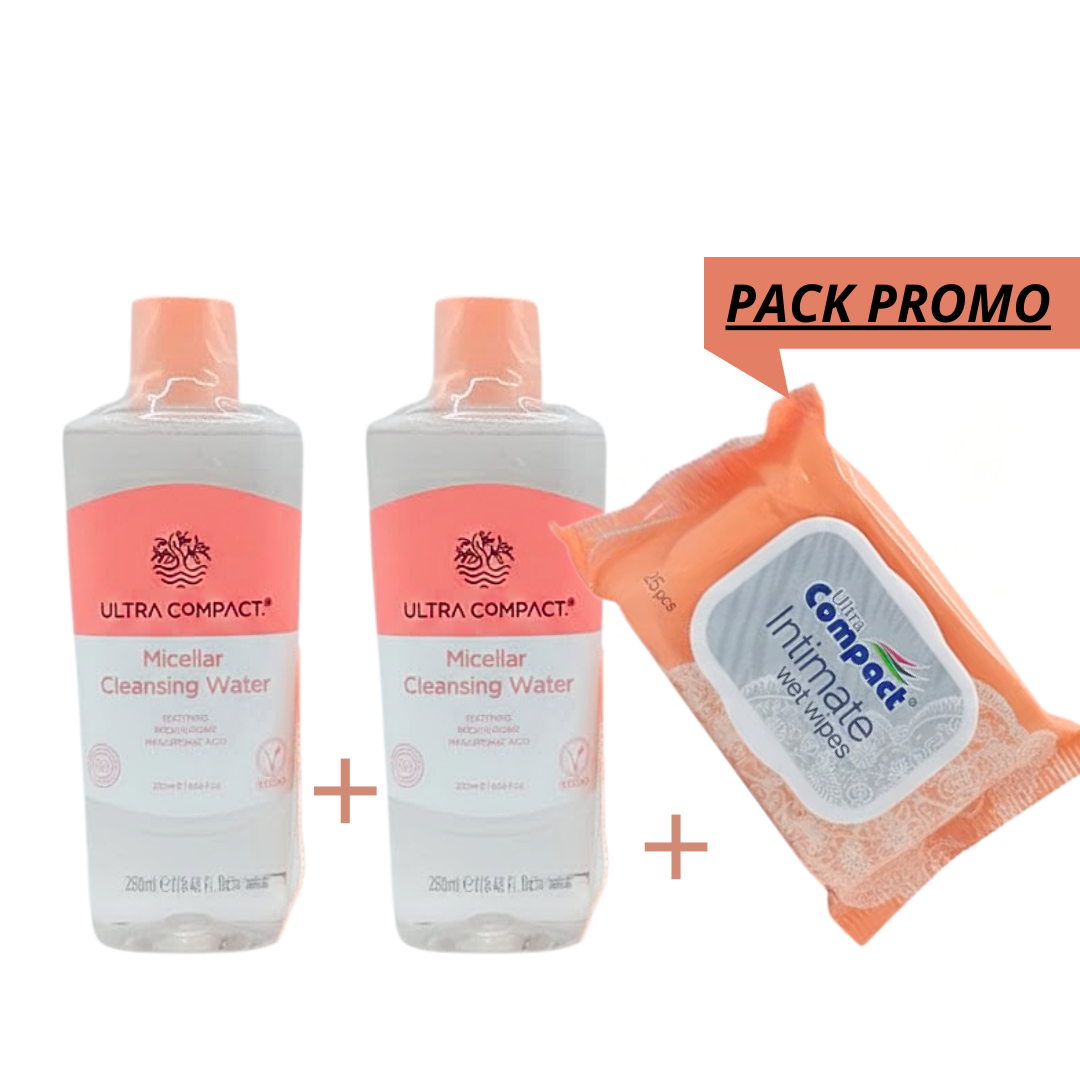 Ultra Compact Eau Micellair X 2+lingette Pack