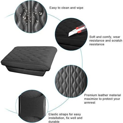 Accoudoir De Voiture En Cuir, Coussin De Protection Pour Console Centrale thumbnail 4