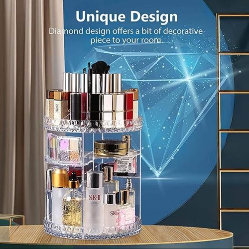 Organiseur De Maquillage Rotatif À 360°, Support Rotatif Réglable thumbnail 3