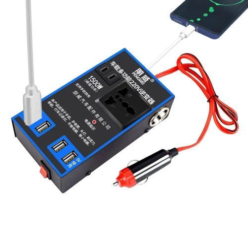 Onduleur De Voiture 1500w - 12v/24v Vers 220v Ac Avec Prises Et 4 Ports Usb thumbnail 3