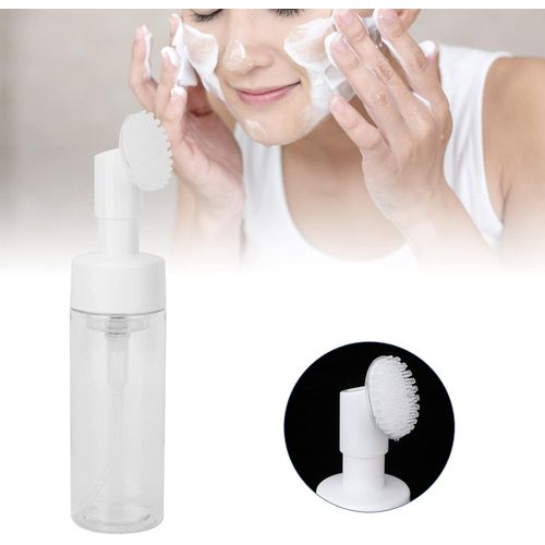 Flacon Moussant Avec Brosse En Silicone, Bouteille Vide Rechargeable Pour Nettoyant Visage