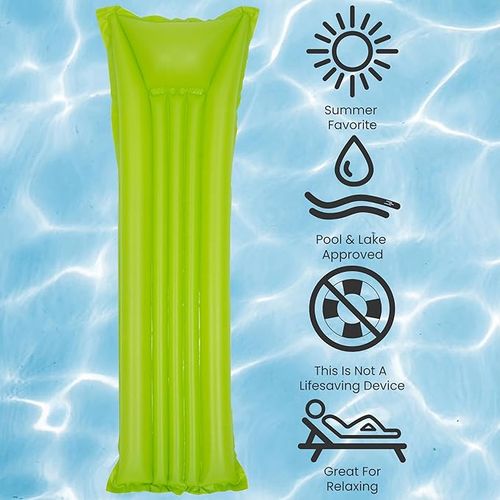 Matelas Gonflable De Natation Avec Repose-tête, Pour Plage Et Piscine