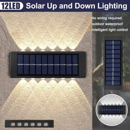 Applique Murale Solaire Led – 12 Led – Ip65 – Extérieur