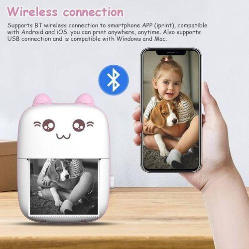 Mini Imprimante Photo Thermique, Portable Et Sans Encre, Compatible Ios/android