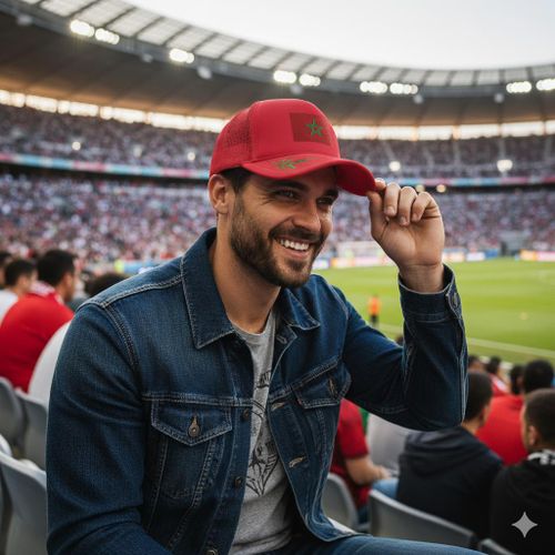Casquette Du Maroc Tendance Unisexe Confort Et Réglable Avec Drapeau Du Maroc