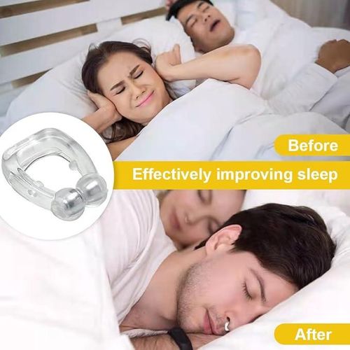Lot De 2 Pinces Nasales Anti-ronflement En Silicone Magnétique, Améliore La Qualité Du Sommeil thumbnail 3