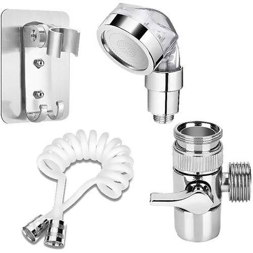 Pommeau De Douche À Haute Pression Avec Tuyau Flexible, 3 Vitesses