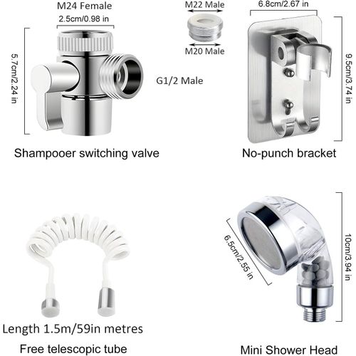 Pommeau De Douche À Haute Pression Avec Tuyau Flexible, 3 Vitesses thumbnail 3