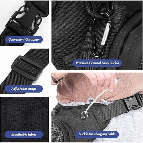 Sac De Jambe Tactique Pour Moto, Sac De Cuisse Imperméable Pour Hommes Et Femmes, Idéal Pour Cyclisme Et Sport En Extérieur thumbnail 3