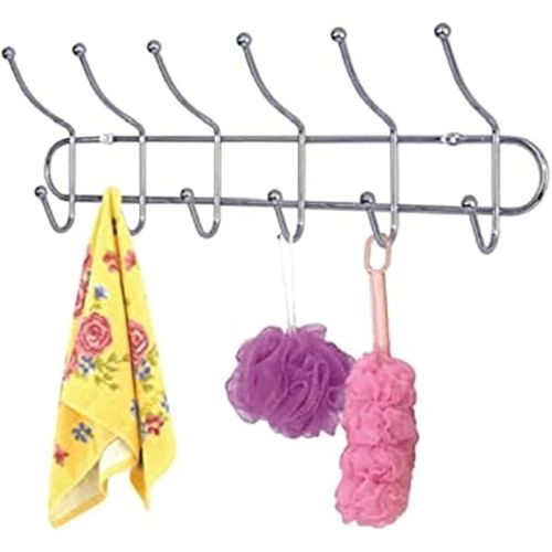 12 Crochets Mural, Organiseur En Acier Inoxydable Pour Vêtements Et Accessoires thumbnail 1