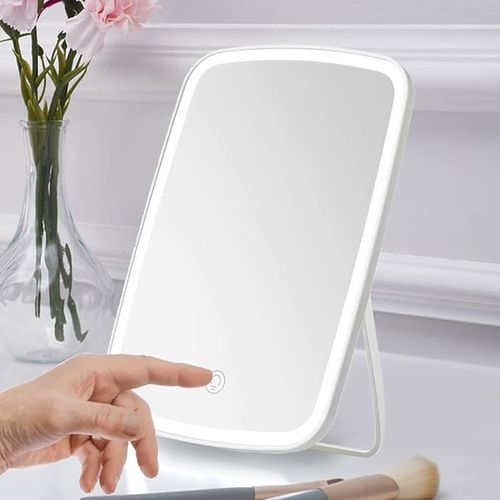 Miroir De Courtoisie Avec Lumière Ajustable, Usb Rechargeable, Écran Tactile thumbnail 4