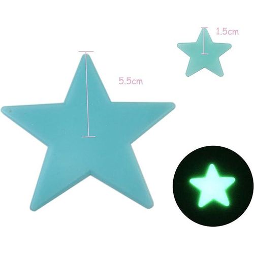 Lot De 100 Étoiles Fluorescentes, Autocollants Muraux Lumineux Pour Plafonds Et Chambres À Coucher thumbnail 3