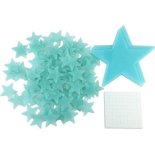 Lot De 100 Étoiles Fluorescentes, Autocollants Muraux Lumineux Pour Plafonds Et Chambres À Coucher