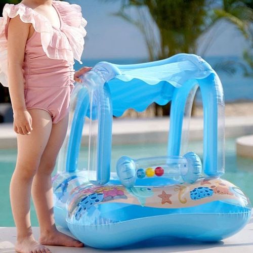 Bouée De Natation Pour Bébé, Flotteur Gonflable Avec Pare-soleil, Pour Piscine thumbnail 3
