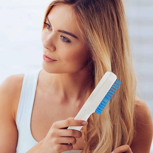 Brosse À Cheveux Autonettoyante Avec Dents Rétractables, Peigne De Massage Antistatique Pour Tous Les Types De Cheveux thumbnail 4