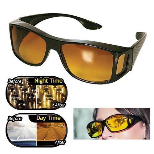 Lunettes Hd Vision Unisexe, Lumière Améliorée Pour La Conduite Nocturne thumbnail 3