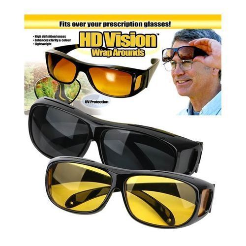 Lunettes Hd Vision Unisexe, Lumière Améliorée Pour La Conduite Nocturne thumbnail 1