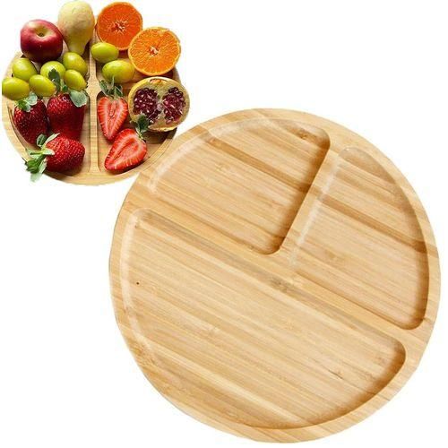 Assiette De Service En Bambou Rond