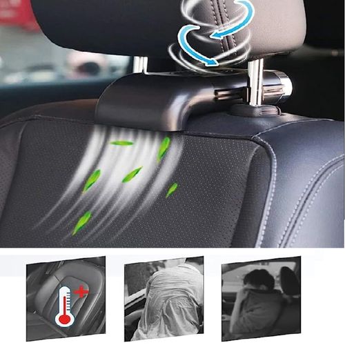 Ventilateur De Siège De Voiture, Chargement Sans Fil, Usb, 3 Vitesses Réglables thumbnail 3