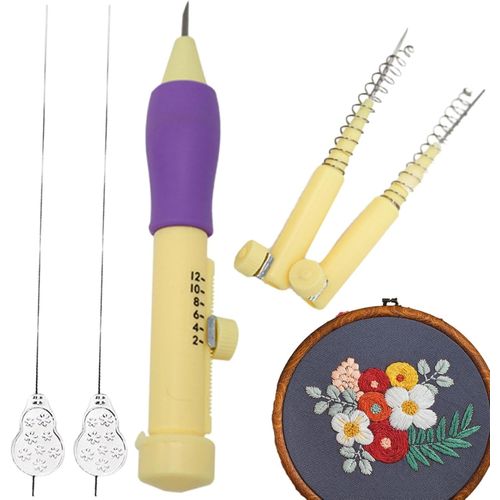 Stylo À Broder Interchangeables, Outil De Poinçonnage Pour Broderie, Couture, Loisirs Créatifs