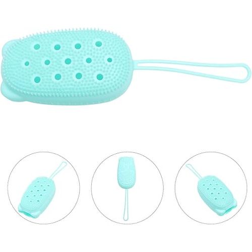 Brosse De Bain En Silicone Avec Crochet, Masseur Pour Shampoing Et Nettoyage, Pour Enfants Et Adultes