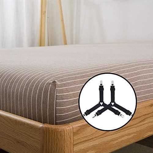 Lot De 4 Sangles Élastiques Pour Draps, Fixation Solide Et Réglable Sous Le Matelas thumbnail 3