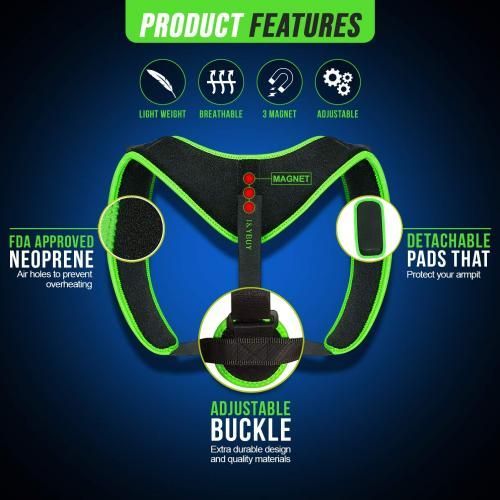 Correcteur De Posture Pour Dos Et Épaules - Ceinture De Soutien Réglable Pour Adulte thumbnail 3