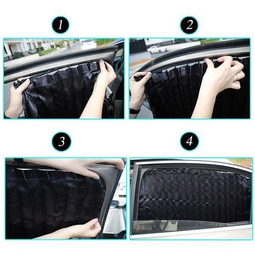 Lot De 2 Rideaux Pare-soleil Magnétiques Pour Voiture, Protection Uv Et Intimité thumbnail 4