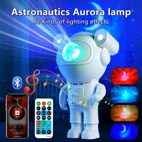 Projecteur Spatial Détoiles Dastronaute – Lampe De Chambre Avec Haut-parleur Bluethooth Et Télécommande thumbnail 4