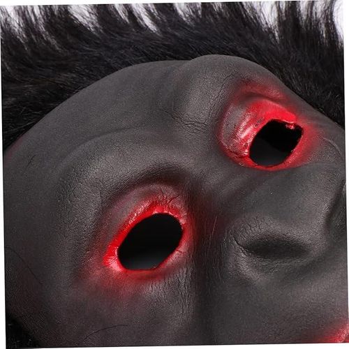 Masque De Chimpanzé En Plastique Léger, Accessoire De Déguisement Amusant Et Terrifiant thumbnail 4