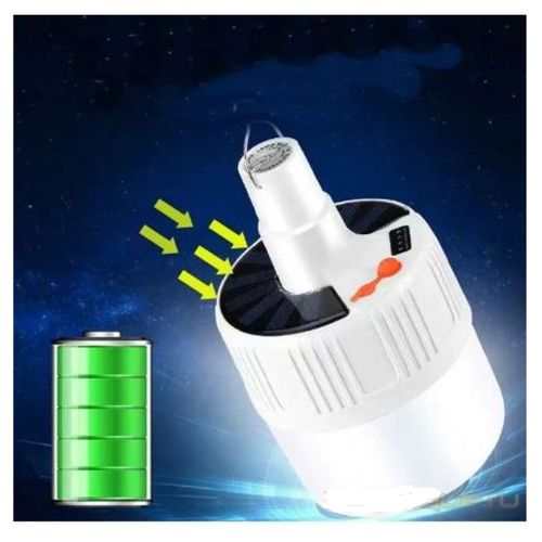 Lampe Solaire Led Avec Câble Usb, Ampoule Pour Camping Rechargeable thumbnail 3