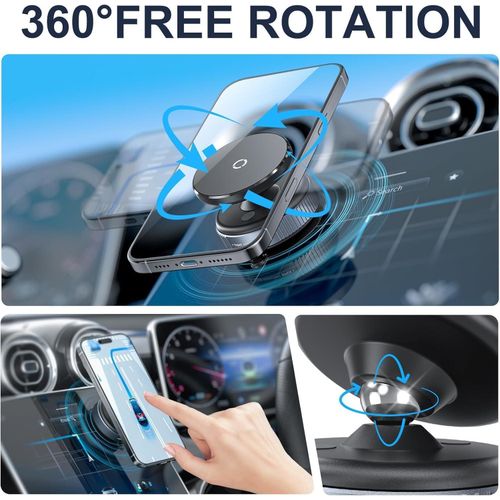 Support Magnétique De Téléphone À Ventouse