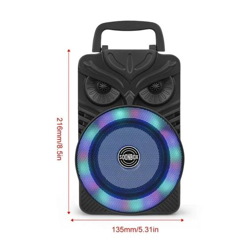 Haut-parleur Bluetooth Portable 4’’ Avec Micro – Son Stéréo Puissant, Basses Profondes, Lumières Led Rvb, Batterie Longue Durée thumbnail 4