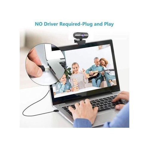 Webcam Hd 1080p Avec Microphone Et Rotation À 360°, Caméra Usb Pour Vidéoconférences Et Streaming thumbnail 4