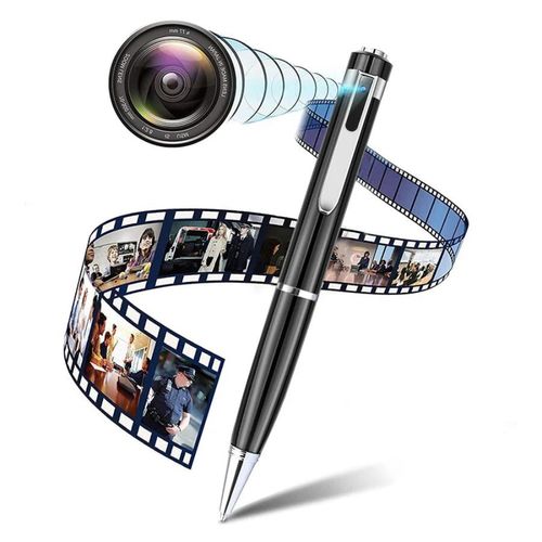 Stylo Caméra Espion Full Hd 1080p, Mini Caméra Cachée Discrète Avec Carte Sd 32 Go