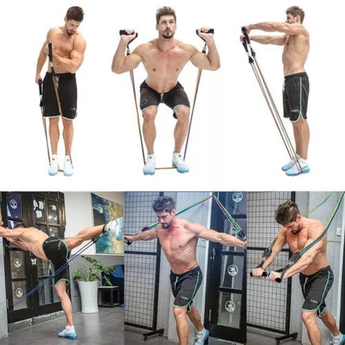 11 Pièces Bandes De Résistance Ensemble Corde À Sauter Bandes De Tube Dexercice thumbnail 3