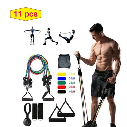 11 Pièces Bandes De Résistance Ensemble Corde À Sauter Bandes De Tube Dexercice