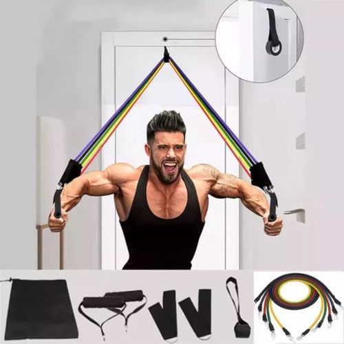 11 Pièces Bandes De Résistance Ensemble Corde À Sauter Bandes De Tube Dexercice thumbnail 4