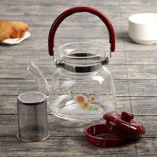 Théière Et Cafetière En Verre, Résistant À La Chaleur, Avec Infuser thumbnail 3