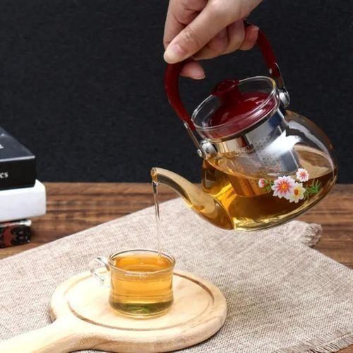 Théière Et Cafetière En Verre, Résistant À La Chaleur, Avec Infuser thumbnail 4