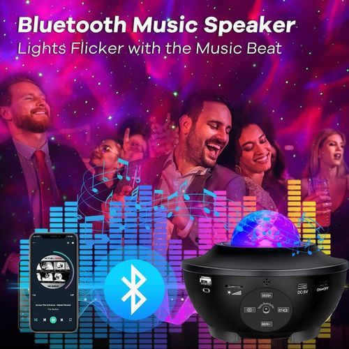 Veilleuse Nuit Détoiles Multi Couleur Avec Haut-parleur De Musique Télécommandé thumbnail 4