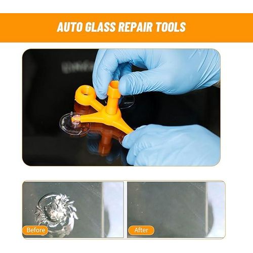 Kit De Réparation De Pare-brise De Voiture, Outil De Réparation De Fissures Et Éclats Avec Résine Haute Transparence thumbnail 4