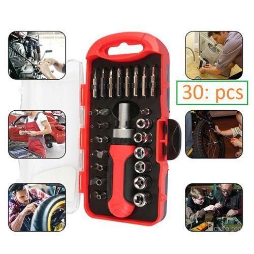 Coffret De Tournevis Et Clés À Douille 30 Pièces, Kit De Réparation Multifonction Pour Bricolage thumbnail 3