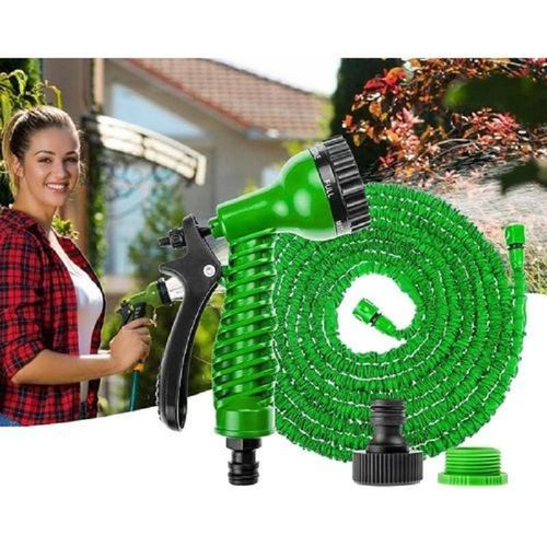 Tuyau Extensible De Lave-auto Et Jardin, Longueur 30m Avec Pistolet À Eau 7 Jets