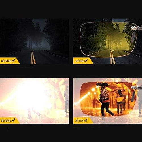 Lunettes De Conduite Hd Vision – Verres Jaunes Anti-éblouissement & Uv400, Sécurité Jour Et Nuit, Unisexe