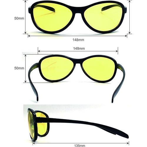 Lunettes De Conduite Hd Vision – Verres Jaunes Anti-éblouissement & Uv400, Sécurité Jour Et Nuit, Unisexe thumbnail 4