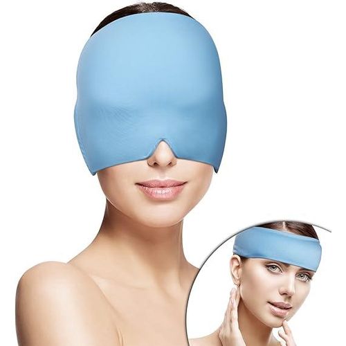 Casquette Thérapeutique Chaud/froid Pour Migraines, Maux De Tête, Confort Et Soulagement Immédiat, Bleu thumbnail 4